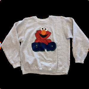 Vintage Sesame Street Elmo Grey Graphic Sweatshirt Medium/Large